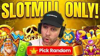 I let a PICK RANDOM BUTTON DECIDE our BONUSES but it's SLOTMILL ONLY!! (Bonus Buys)