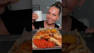 REVIEWING THE BEST WINGSTOP FLAVORS ️‍ #wingstop #crunchymukbang #foodie #asmrfood #eating