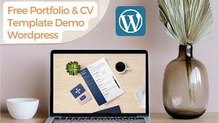 Free Portfolio & CV Template Demo Wordpress | Resume WordPress Theme