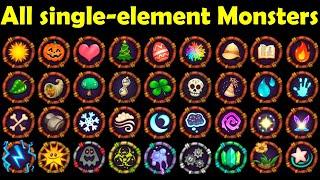 All single-element Monsters (My Singing Monsters) 4k