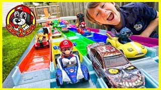 GIVEAWAY ️ Monster Jam Race Cars vs. Hot Wheels Racerverse - LONGEST MARIO KART RACE EVER MADE!