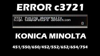 ERROR C3721  konica minolta