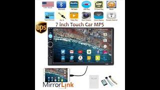 7 inch 2 Din Car Stereo Radio Touch Screen MP5 Player Built-in Bluetooth Mirror-Link FM/AUX/USB/TF