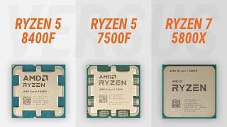 Ryzen 5 8400F vs Ryzen 5 7500F vs Ryzen 7 5800X w/ RTX 4090: Test in 8 games