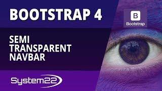 Bootstrap 4 Basics Semi Transparent Navbar