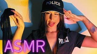 Stockings Try On Haul ASMR | Policegirl ASMR Cosplay (Scratching, Nylon Tights 2023)