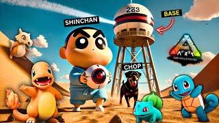 SHINCHAN & CHOP Use Pokémon to Crush My ARK Base! | Ark Survival Evolved