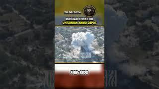 ️ CRAZY RUSSIAN STRIKE ON UKRAINIAN AMMO DEPOT AND COMMAND CENTER  #breakingnews #russia #shorts