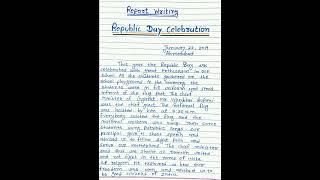 Republic Day Celebration Report writing in english || Report writing in English  #shorts #ytshorts