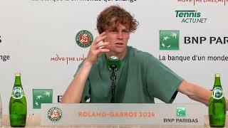 Tennis - Roland-Garros 2024 - Jannik Sinner : "Deluso ma fa parte della mia crescita e del processo"