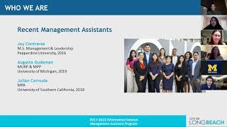 Long Beach City Management Assistant Info Session