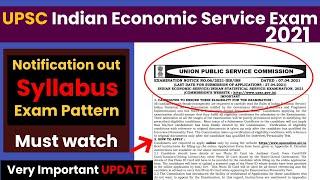 UPSC indian economic service 2021 notification OUT | UPSC 2021 | IES 2021 | IES EXAM || PRABHAT EXAM