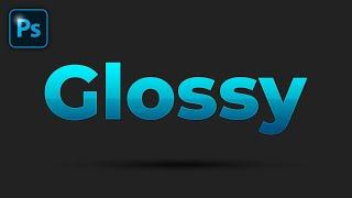 How To Create a GLOSSY Text Effect in Photoshop 2022 #2MinuteTutorial