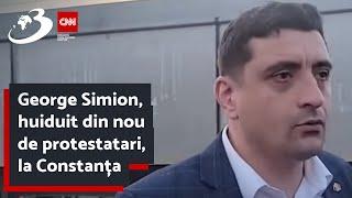 George Simion, huiduit din nou de protestatari, la Constanța