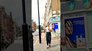 Walking on Great Titchfield Street towards Tottenham Court Road London #london