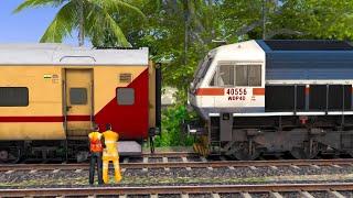 WDP4D DIESEL LOCOMOTIVE SHUNTING ICF UTKRISHT EXPRESS COACHES | indian railways | lhb coaches