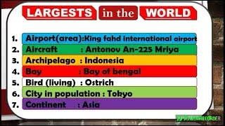 Largest things in the world