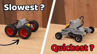 ASMR Making a LEGO Technic Wheel Speed ​​Test: Which Wheels Are Fastest?