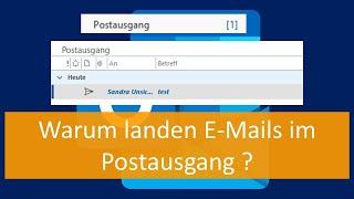 Outlook: E-Mails landen im Postausgang