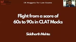 CLAT Mock Strategy - Flight from a score of 60s to 90s in 14 days || Career Launcher - LST