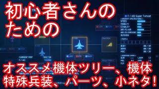 エースコンバット７　初心者さんのためのオススメ機体ツリー、機体、特殊兵装、パーツ、小ネタ！