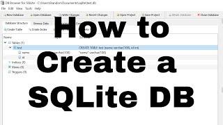 How to Easily Create a SQLite Database - Create Your First SQLite Database