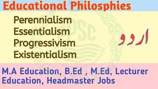 Educational Philosphies \ Perennialism \ Essentialism \ Progressivism \ Reconstructionism #Aiou