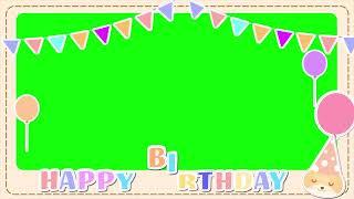 Happy Birthday Greeting Green Screen l HD