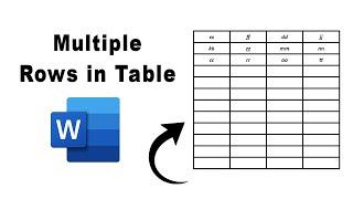 How to add more rows to a table in Microsoft Word Document