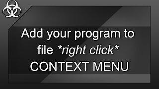 How to add your Program to CONTEXT MENU (right click) Windows Explorer & Registry Editor (regedit)