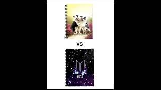 dog diary design VS BTS diary design