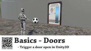 Basic Unity - Trigger open a door in Unity3D