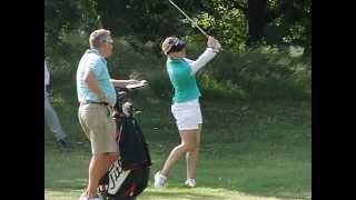 Charley Hull golf swing (distance wedge shot), ISPS Handa Ladies European Masters 2015