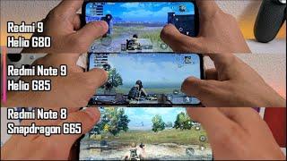 Helio G80 vs Snapdragon 665 vs Helio G85 Speed test/Gaming PUBG/Redmi 9 vs Note 9 vs Redmi Note 8