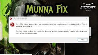 GPU Minimum Requirements Driver Version Error AMD & Nvidia Fix Without Updating Drivers #AMD  #MW2