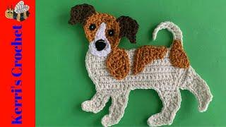 Crochet Jack Russell Dog Tutorial - Crochet Applique Tutorial