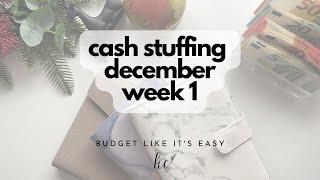 FIRST CASH STUFFING of DECEMBER | 360€ | Dave Ramsey inspired | euro budget | zero based | VLOGMAS