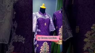 dress batik modern kombinasi brokat #shorts #dressbatikmodern