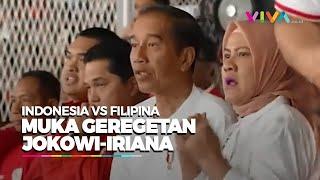 Momen Tegang Jokowi dan Ibu Negara Saksikan Indonesia vs Filipina