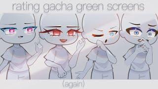 rating gacha green screen faces || part 2