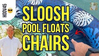 Sloosh Pool Floats Chairs Adult，2 Packs Inflatable Noodle Chair with Sling Soft Fabric