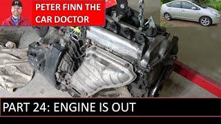 How to replace Toyota Prius 1.5 engine. Years 2002 to 2009. PART 24: ENGINE IS OUT