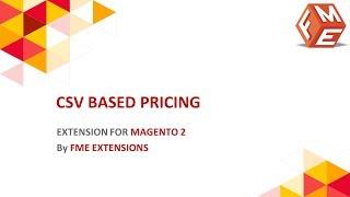 Magento 2 CSV Based Pricing Extension