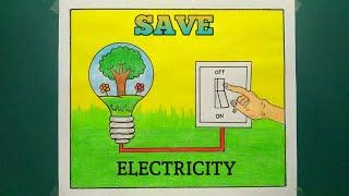 Light The Candle Of Patriotism Save Energy The Nation Drawing/Save Electricity Poster Drawing