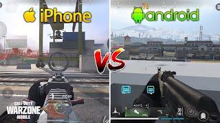 High End Android vs iPhone Device - Warzone Mobile - WZM Gameplay Comparison