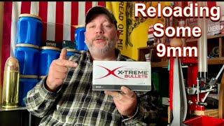 Reloading X-Treme Bullets 124gr 9mm on a Lee Loadmaster