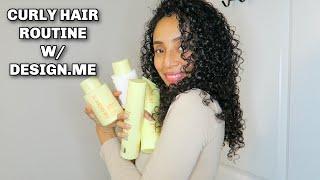 CURLY HAIR ROUTINE FT. DESIGN.ME REVIEW