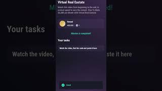 Virtual Real Estate 100% Solution  | Virtual Real Estate Tapswap Code | Virtual Real Estate Solved