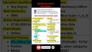 IBPS RRB NOTIFICATION 2024 | IBPS RRB 2024: Must-Know Notification Details!  | #ibpsrrb