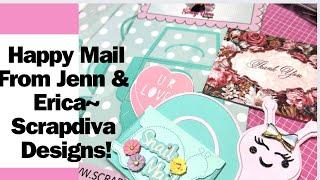 MUST SEE!HAPPY MAIL FROM JENN HOFF & ERICA WITH SCRAPDIVA DESIGNS! THANK YOU  & A SMALL TARGET HAUL!